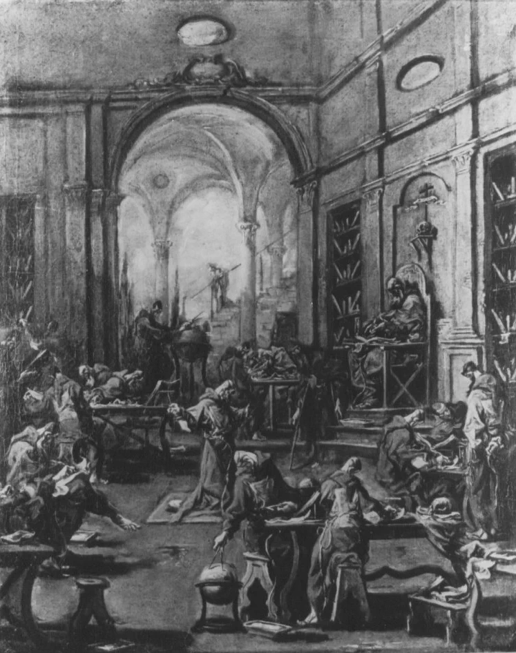 Frati in biblioteca - Milano